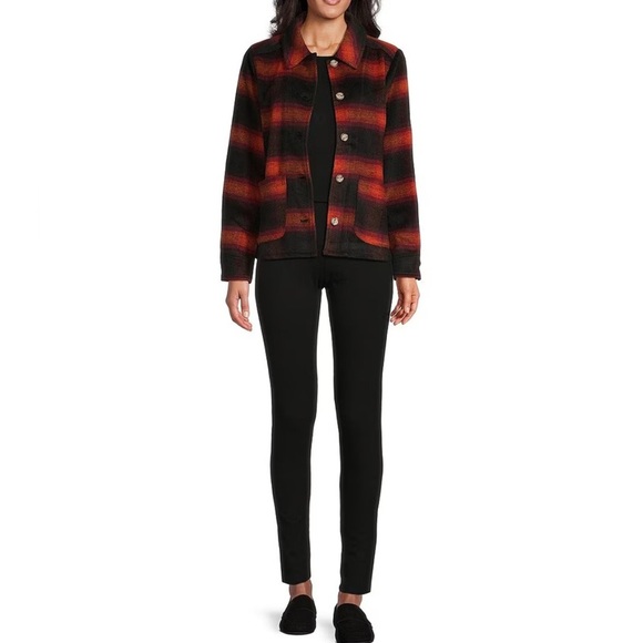 Intro Love the Fit Faux Suede Leggings Size S Black High Rise Tummy Control Fall - Picture 4 of 11